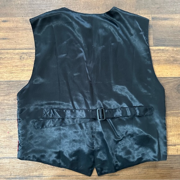 Vtg Bali Chic American Flag Vest Sequins Unisex OS USA Patriot Stars Stripes - Picture 8 of 9